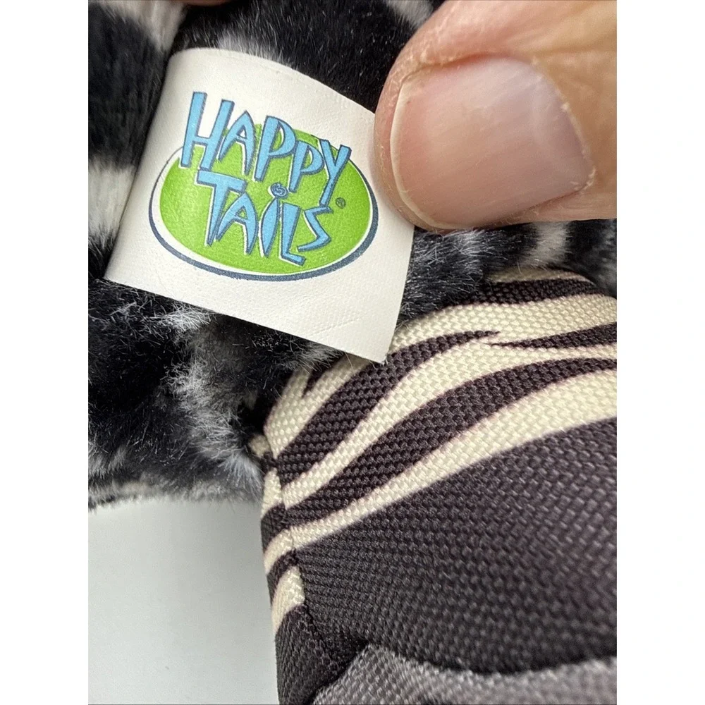 Happy Tails Safari Buddies Wag N' Woof Zebra Dog Toy Plush 9